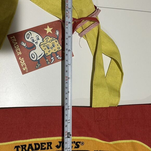 Trader Joe's Bag Tote Canvas NWT Cheese Adventures Shopping Reusable Large Cute - Picture 7 of 9